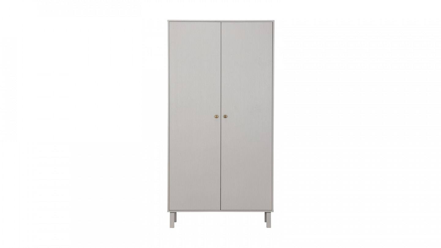 Armoire 2 portes en pin gris nuage - Madu - Woood