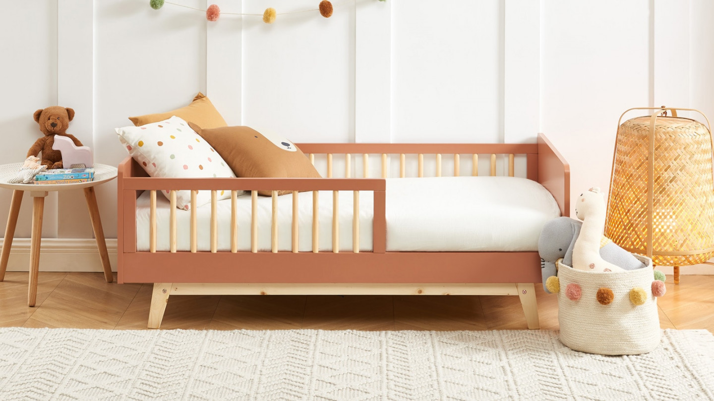 Housse de couette lit bébé/lit d'enfant 70x140 cm terracotta