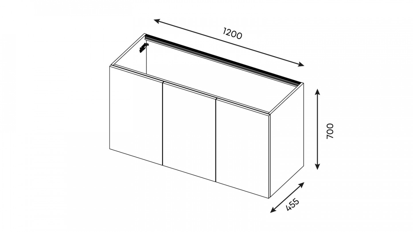 Meuble de salle de bain suspendu avec pieds double vasque intégrée 120cm 3 portes Chêne clair + miroir - Chango