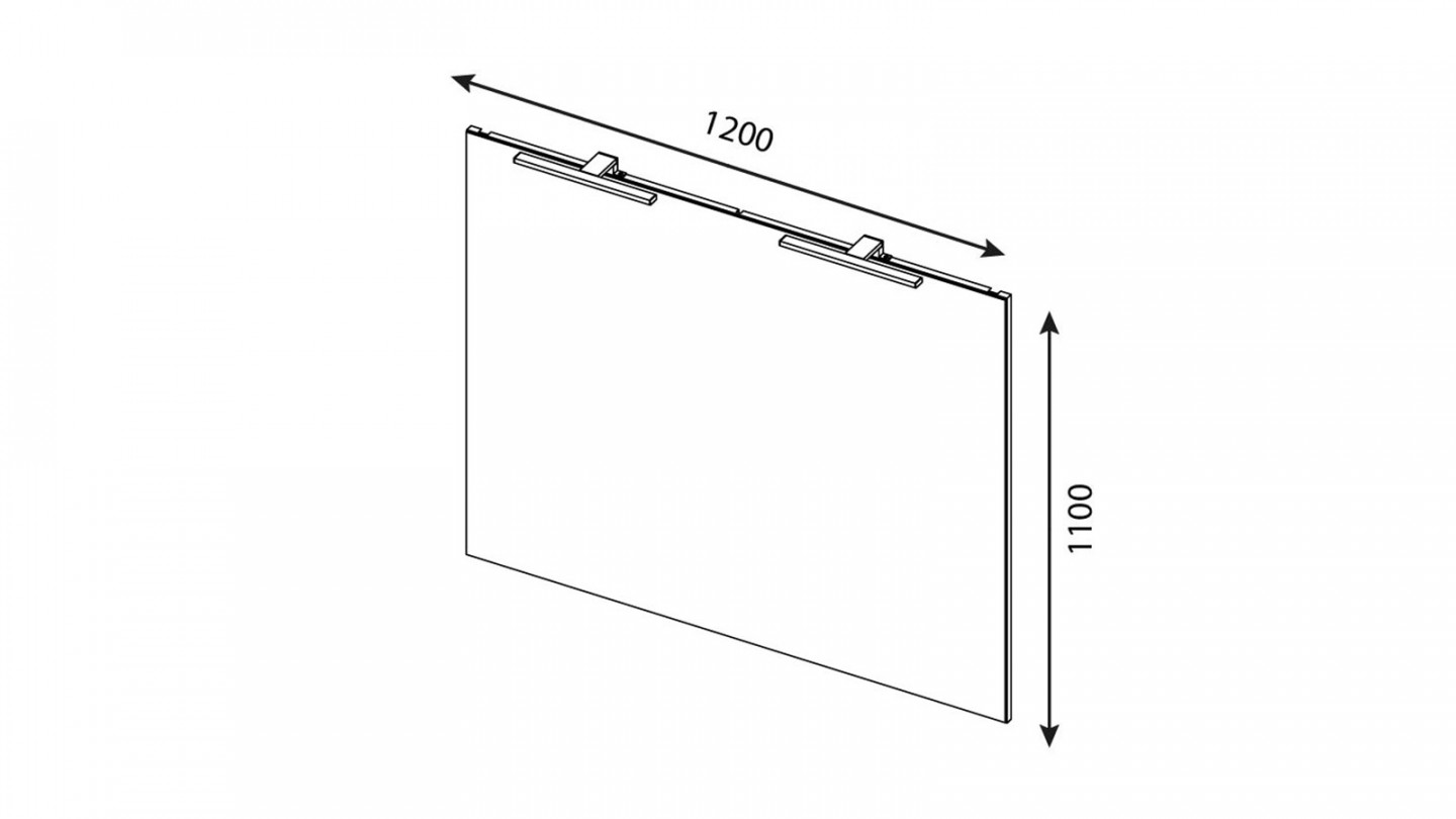 Meuble de salle de bain suspendu avec pieds double vasque intégrée 120cm 3 portes Chêne clair + miroir - Chango