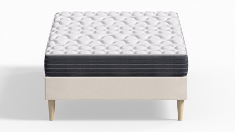 HOMCOM Ensemble matelas mémoire de forme et mousse recyclée 40 kg/m³ 15 cm  épaisseur + Sommier à lattes 90 x 190 - 1 personne