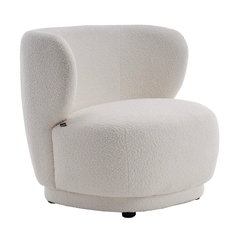 Fauteuil tissu bouclette 