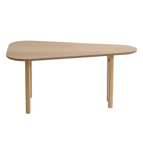 Table basse organique en bois placage chêne 100 cm - Galia