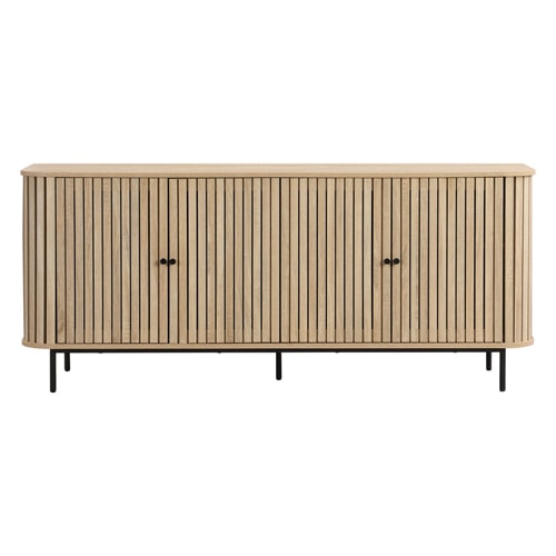 Buffet 4 portes couleur chêne 168 cm - Solna