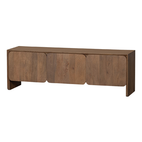 Meuble TV 3 portes en bois de manguier 150 cm - Jerre