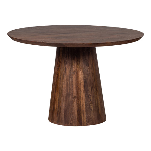 Table à manger ronde 4/5 personnes en bois de manguier 130 cm - Limit