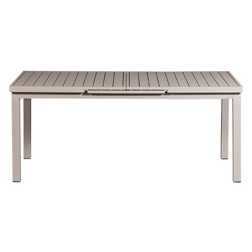 Table de jardin extensible en aluminium couleur sable 180/240 cm - Mobile