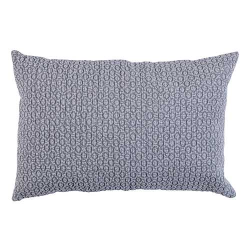 Coussin en coton imprimé gris 40x60 cm - Flatter