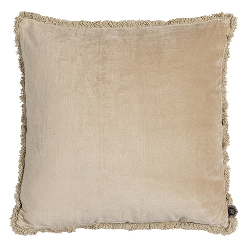 Coussin carré en velours beige 45x45cm - Surface