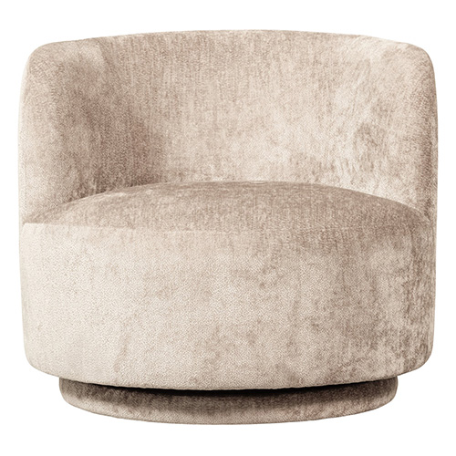 Fauteuil modulable en tissu chenille beige - Popular