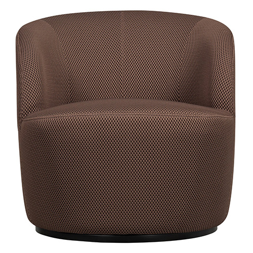 Fauteuil pivotant en tissu mesh marron - Serra