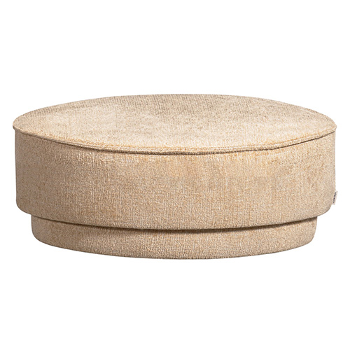 Pouf XL en tissu chenille beige - Pearl