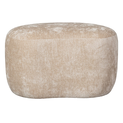 Pouf modulable en tissu chenille beige - Popular