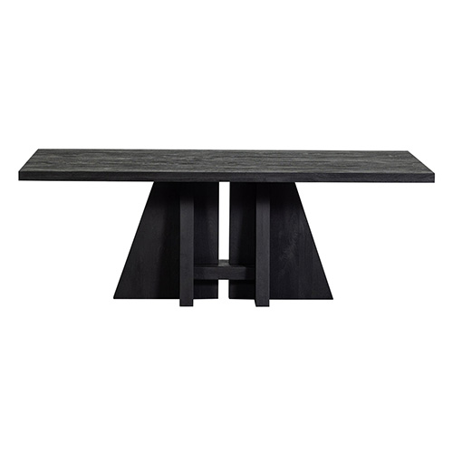 Table à manger noire en bois de manguier 180x100 cm - Kean