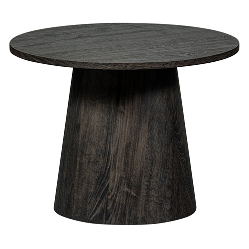 Table basse ronde en bois marron foncé 80cm - Vito