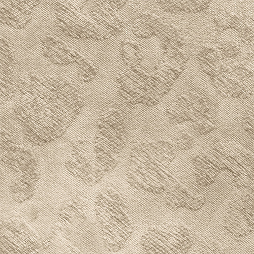 Tapis rond motif motif panthère sable 150 cm - Cato
