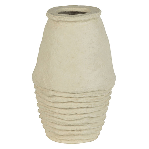 Vase en papier mâché beige 45cm - Delos