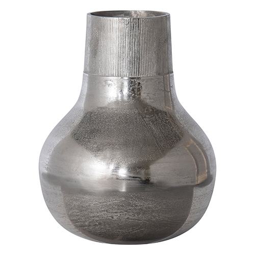 Vase XL en métal argent - Metal