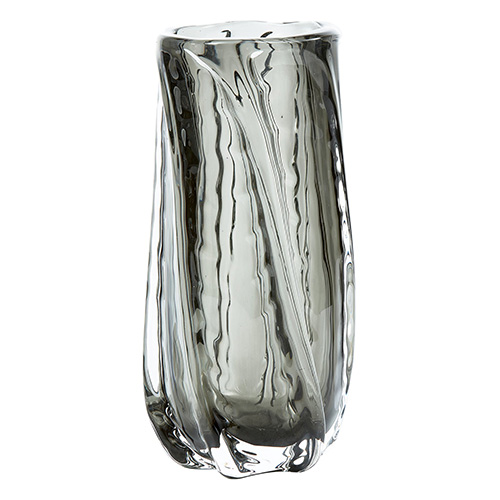 Vase en verre soufflé gris anthracite 27cm - Paragon