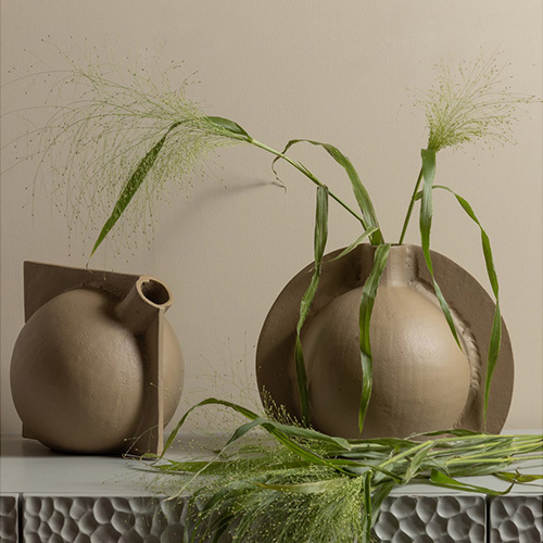 Vase décoratif rond sable - Sturdy