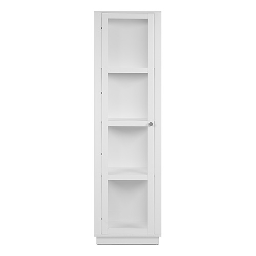 Vaisselier / vitrine 1 porte 56 cm blanc - Maxine